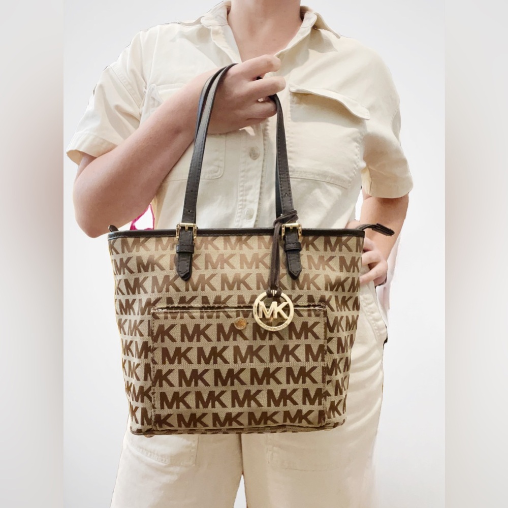 Michael Kors Monogram Jet Set Tote - UPCYCLED
